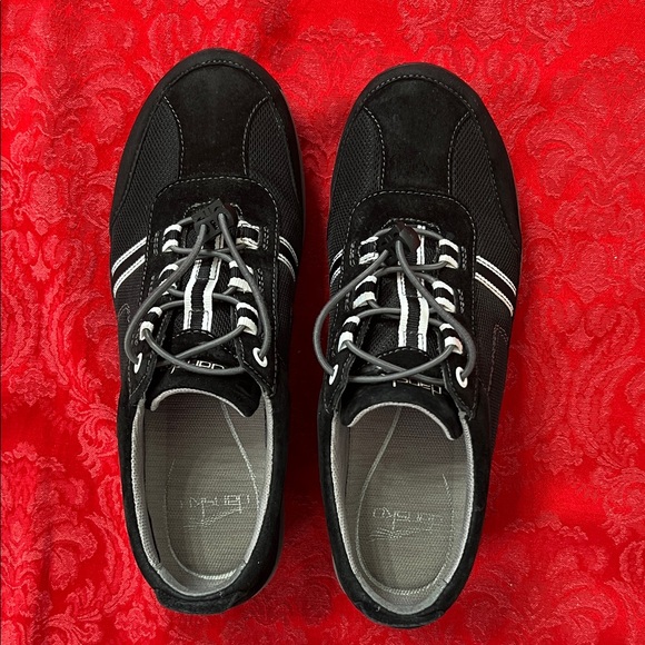 Dansko Helen Black Walking Sneakers EU 39 US 8.5-9 Suede Mesh Comfort Shoes - Picture 2 of 9